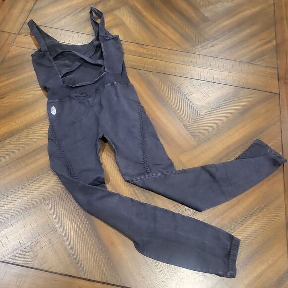 Free People Good Karma Onesie Washed Black XS/S - Picture 4 of 5